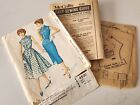 Vintage 1958 Mccalls Sewing Pattern 4520 Tab Dress Slim full Skirt Size 14 Rare