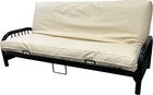 Queen Size Ivory Leather Vinyl Futon Cover  Mattress Slipcovers  Encasement
