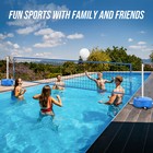 Pool Volleyball Net Set 15ft-32ft Adjustable W  Weighted Base  Ball pump Outdoor