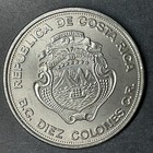 1975 Costa Rica Coin 10 Colones 25th Bank Anniversary Unc Objectsyoulove