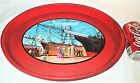 Antique Narragansett Beer R i  U s a  Wood Grain Litho Sea Port Art Sign Tray C