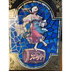 Vintage Blatz Blatz Beer Mirror Sign Valerie Barmaid 18x14 Stained Glass Framed