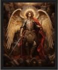 Archangel St  Michael Fine Art Print  1 Canvas Frame  Sacred Christian Wall Art