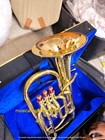 Baritone Horn Made Of Pure Brass In Golden Polish   Cushion Case   Free Shipping
