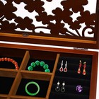 Large Vintage Wooden Jewelry Box With 6 Tiers For Organized Storage