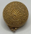 Vintage Estee Lauder  Solid Perfume Compact Gold Tone W faux Turquoise Stone