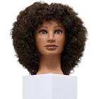 Fromm 16   18  Textured Curly Human Hair Premium Mannequin Head For Cosmetology