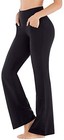 Women s Flare Leggings With Pocket Yoga Work Pants Xx-large Black