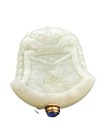 Antique Chinese Qing Dynasty Carved Mint Green Jade Foo Dog Snuff Bottle Pendant