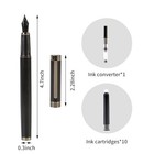 Black Fountain Pen 0 5mm Medium Nib For Writing Smooth includes Refillable Ink 