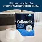 Cottonelle Ultra Clean Toilet Paper  Strong Toilet Tissue  12 Mega Rolls