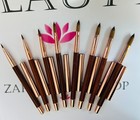 100  Wood Kolinsky Acrylic Nail Brush With Cap Size 2-16 Crimped Nail Art Pen   