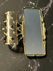 Vintage Lipstick Holder   Mirror Floral Gold Tone Case 