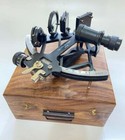 Nautical 9  Solid Aluminium Working Navigational Tamaya Sextant With Wooden Box 