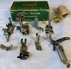 Vintage Singer Sewing Box W  Attachments Greist   Sinanco  Singer   Lightbulb