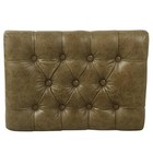Upholstered Tufted Faux Leather Ottoman Bench Decorative Furniture Living Room