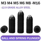 Ball And Spring Plunger 12 9 Grade Alloy Steel Ball Plungers M3 M4 M5 M6 M8 -m16