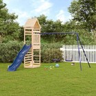 Swing Set Outdoor Backyard Wooden Playground Equipment For Kids Age 3-8 Vidaxl 