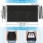 4x Half Bib Waist Apron 3 Pocket Waitress Waiter Barista Workwear Restaurant Bar