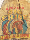 Vtg Arizona Big Chief Potatoes Burlap Bag 100 Lbs Gunny Sack Super Rare Antique