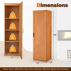 Farmhouse Freestanding Floor Cabinet Tall Storage Cabinet W  4 Storage Shelves