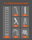 Uimoso Multi-purpose Folding Ladder 7-in-1 3 Step 12ft Reach Height For Work