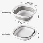 Portable Foldable Wash Basin  Large Gray Collapsible Bowl For Home  Camping