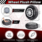 Race Car Plush Pillow - 15 7  Soft Tire Cushion For Boys  Room Decor