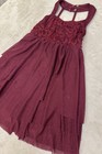 Weissman Dance Costume Size Child Large Maroon Leotard Dress