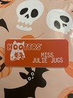New Hooters Girl Authentic Uniform    miss Julie Jugs    Name Tag Halloween Costume