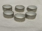 Sterling    White Porcelain Salt Cellar Set Of 6 Limoges Ls s Antique Estate
