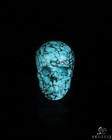 Gemstone 0 7  Spiderweb Turquoise  matrix Turquoise  Hand Carved Crystal Skull