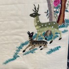 Chinese Silk Embroidery Cranes Deer Peony Pine Art  Exquisite 
