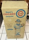 Vintage Jim Beam Whiskey Decanter Chicago Cubs Mascot Empty W box 1985 Porcelain
