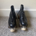 Vintage Mens Black Roller Skates Chicago Trophy Custom Line Size 7  Usa Retro
