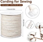 4mm  5 32   Piping Cord For Sewing  109 Yards Soft Cotton Welt Cord  Beige Braid