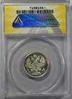 1895 Russia Silver 20 Kopeks Anacs Ms-63