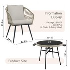 Vixlon 5 Piece Outdoor Dining Set Patiotable And Chairs Wicker Furniture Sets
