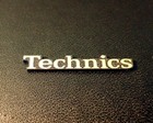 Technics Logo Emblem Badge Gold Color Brushed 3m Adhesive 30 X 5 Mm  402j 
