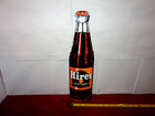 4x15 In Hires Root Beer Bottle Shaped Soda Pop Sign Heavy Die Cut Metal - Z 428