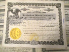 100    Obsolete Antique 1915-19 Leviathan Mines Co  Stock Certificates   Papers 
