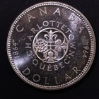1964 Canada Silver Dollar Confederation - Impaired Pl Km  58 N  455 Cleaned mark