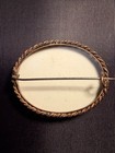 Rare 1876 Philadelphia Centennial Exhibition Porcelain Pin Brooch Memorial Hall