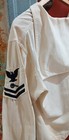 Vtg 40s Ww2 Machinist Mate  Us Navy White Cotton Twill Crackerjack Top 70 M