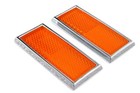 Front Amber Reflector Set With Chrome Frame Harley Sportster 1972-up    59254-72