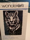 Vintage Caron Wonderart Latch Hook Kit White Tiger 24 x34 sealed Fast Shipping 
