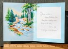 Vtg Birthday Greeting Card Wenv  for Son  Fishing Scene Unused 1950 s Action 