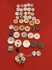 60 Vintage Buttons  Original Mother Of Pearl Round Buttons Mixed Lot  Bone