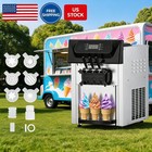 Machine  5 3 To 7 4 Gal hour 3 Flavors Soft Ice Machine With Led Cream Ice