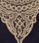 Antique Brussels Duchesse Lace Wedding Handkerchief Handmade 14  Hanky Ivory